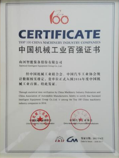 喜讯：安博电竞·（anbo）官方网站
智能再次荣登2016年度中国机械百强企业