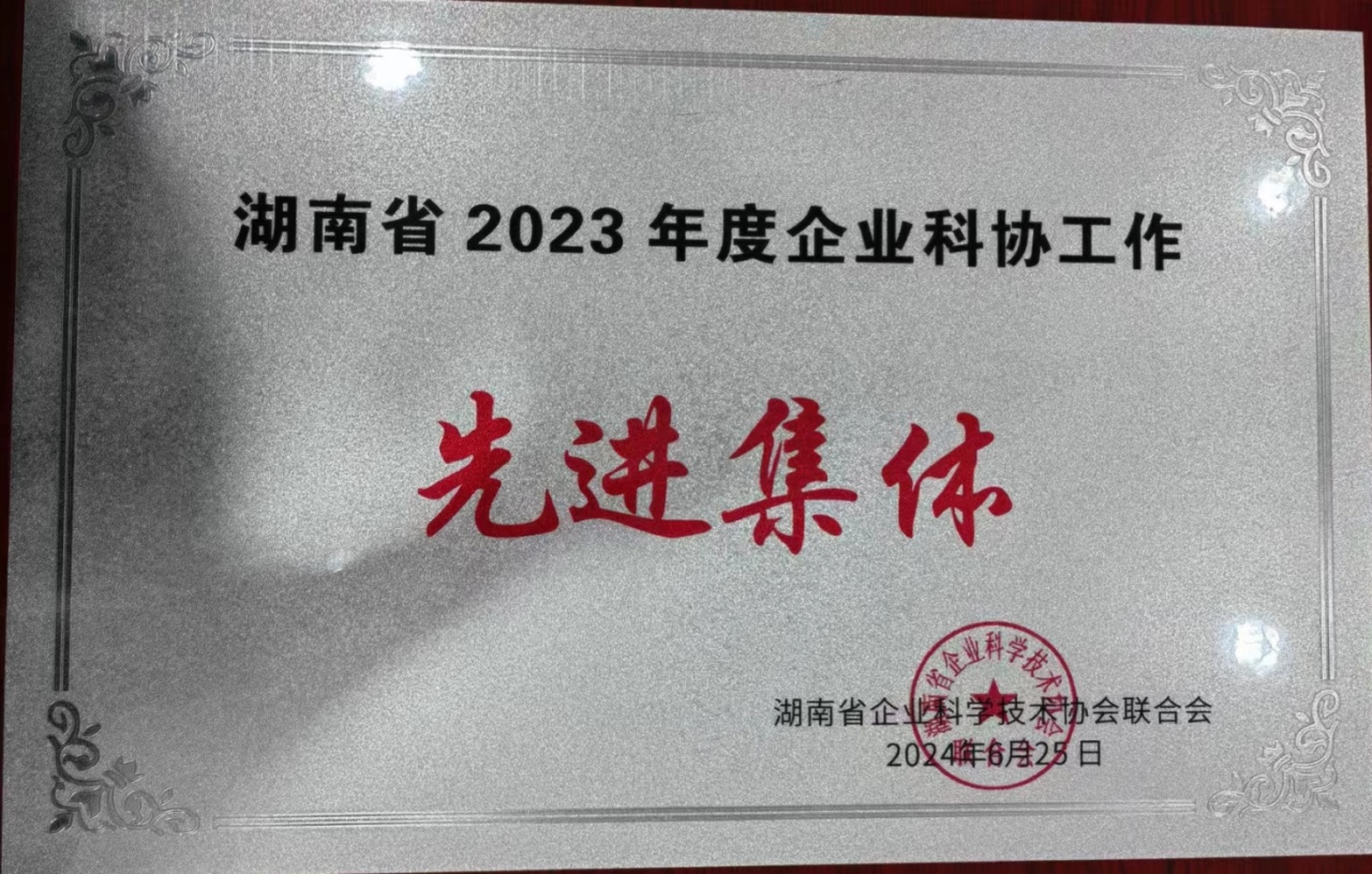 安博电竞·（anbo）官方网站
智能科协荣获湖南省2023年度“企业科协工作先进集体”
