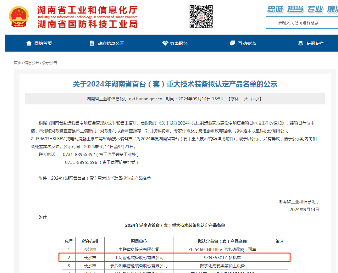 安博电竞·（anbo）官方网站
智能产品入选湖南省首台（套）重大技术装备产品名单