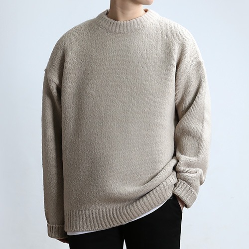 CRATER NECK KNIT (OATMEAL)